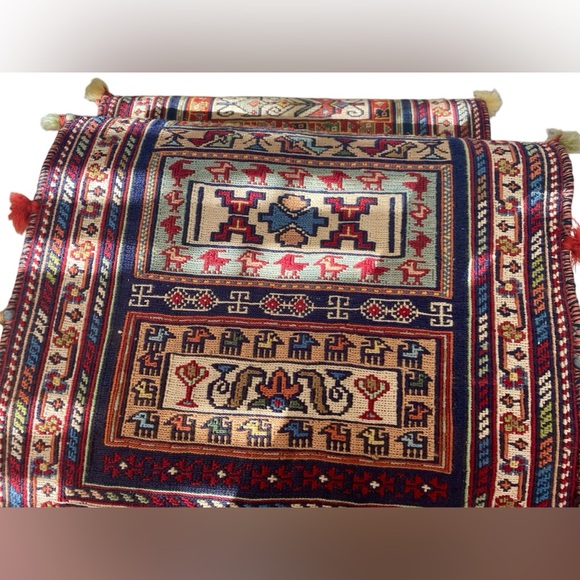 Persian Handmade klim (runner) ‏ (124*37 CM) (48.8*14.5 inch) (4.06 X 1.2 Feet) - Picture 8 of 13